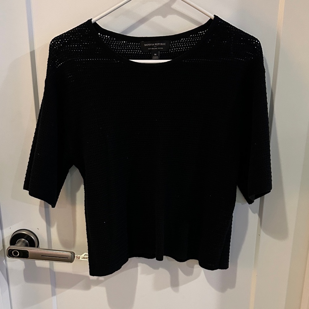 Banana Republic Black Organic Cotton Knitwear